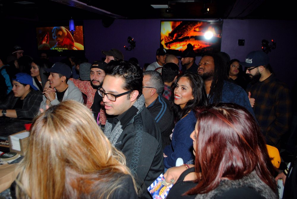 Guests gathered inside The Rabbit Hole in West Hills